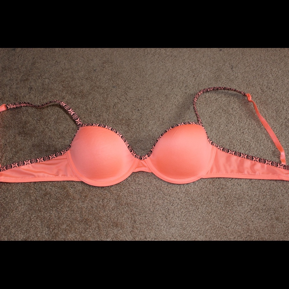 Neon pink bra